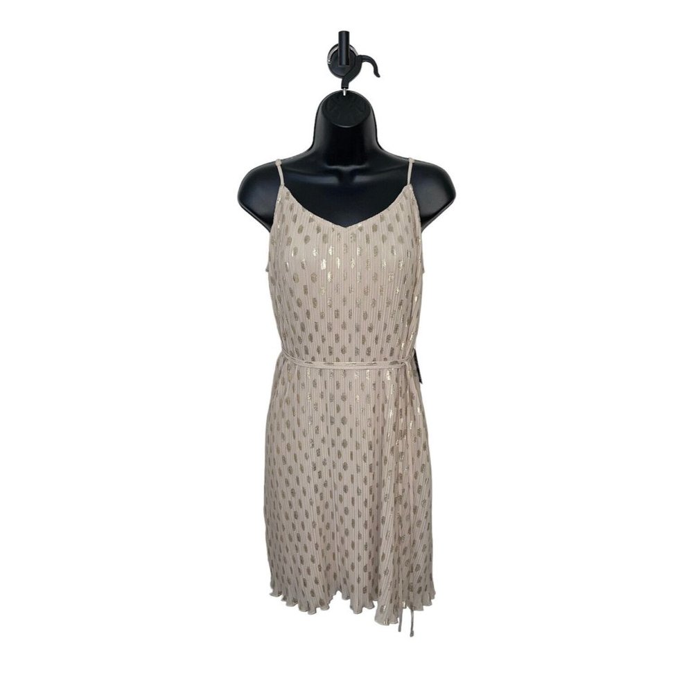 Express Womens‎ Size XS Polka Dot Dress Adjustable Straps Belted Mini Lined
